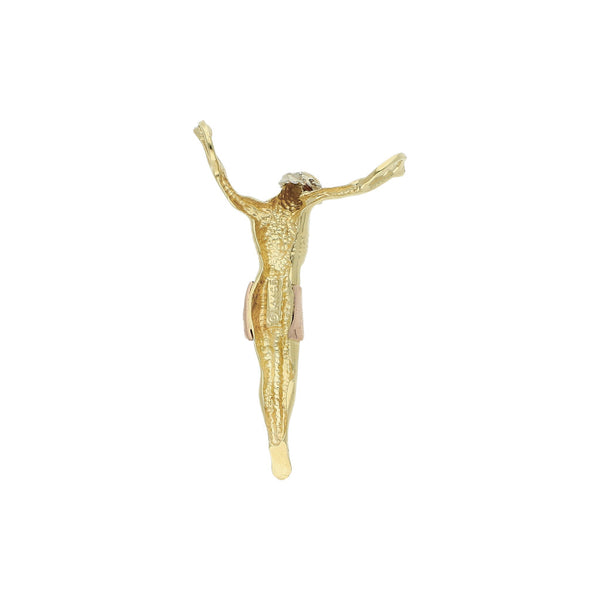 Cristo diseño especial en oro tres tonos 14 kilates.