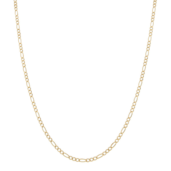 Collar de tres eslabones por uno en oro amarillo 14 kilates.