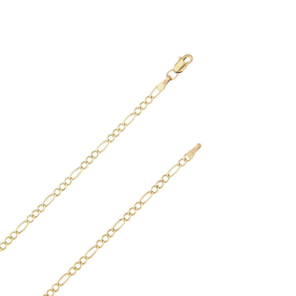 Collar de tres eslabones por uno en oro amarillo 14 kilates.