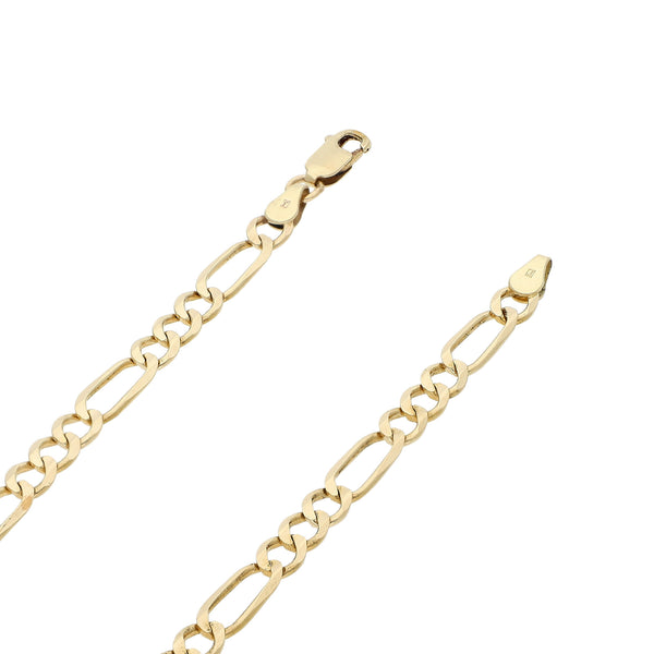 Collar de tres eslabones por uno en oro amarillo 14 kilates.