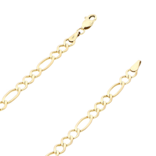 Collar de tres eslabones por uno en oro amarillo 14 kilates.