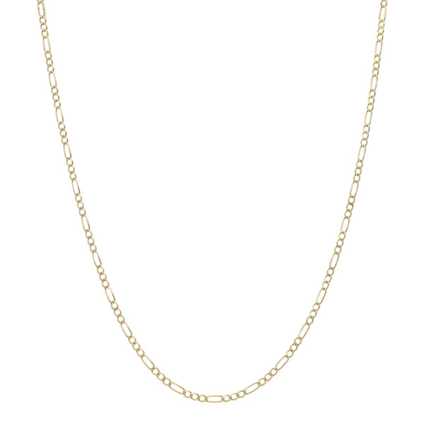 Collar de tres eslabones por uno en oro amarillo 14 kilates.