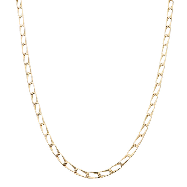 Collar eslabón encontrado en oro amarillo 14 kilates.