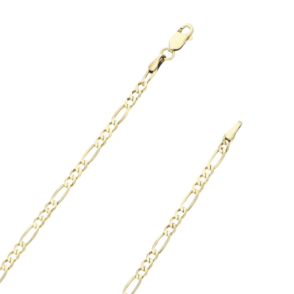Collar de tres eslabones por uno en oro amarillo 14 kilates.