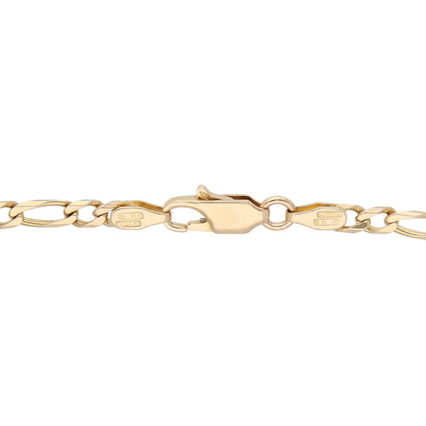 Pulsera eslabón combinado en oro tres tonos 14 kilates.