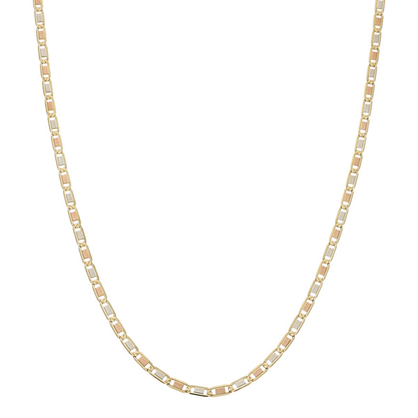 Collar eslabón nudo marino en oro amarillo 14 kilates.