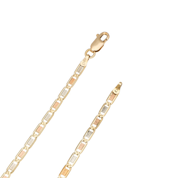 Collar eslabón nudo marino en oro amarillo 14 kilates.