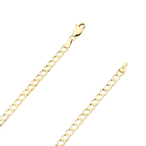 Collar eslabón barbado en oro amarillo 14 kilates.