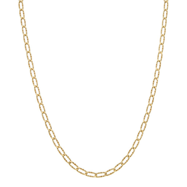 Collar eslabón encontrado en oro amarillo 14 kilates.