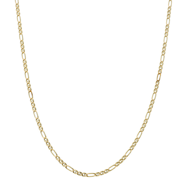 Collar eslabón combinado en oro amarillo 14 kilates.