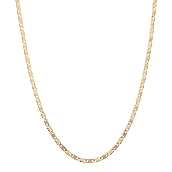 Collar eslabón nudo marino en oro amarillo 14 kilates.