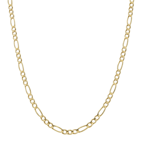 Collar de tres eslabones por uno en oro amarillo 14 kilates.