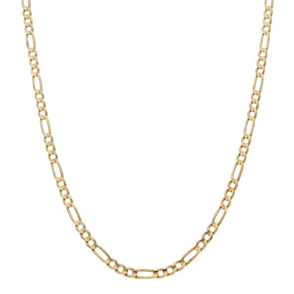 Collar de tres eslabones por uno en oro amarillo 14 kilates.
