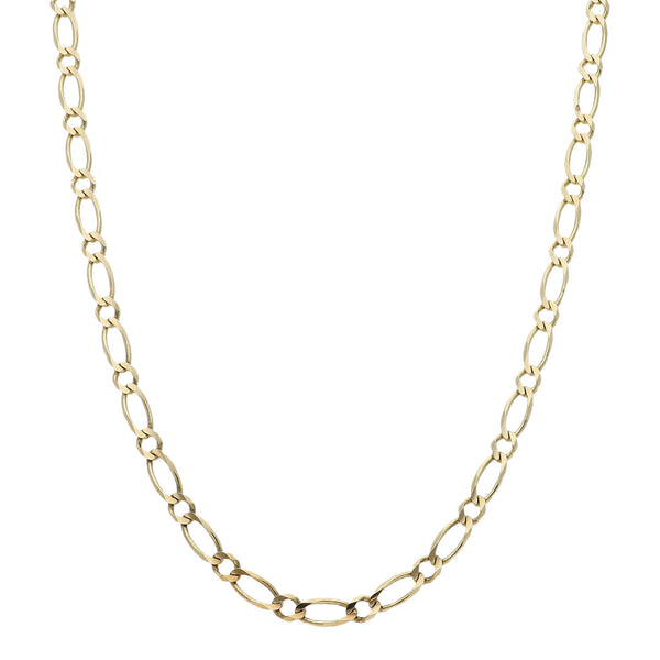 Collar eslabón uno por uno en oro amarillo 14 kilates.