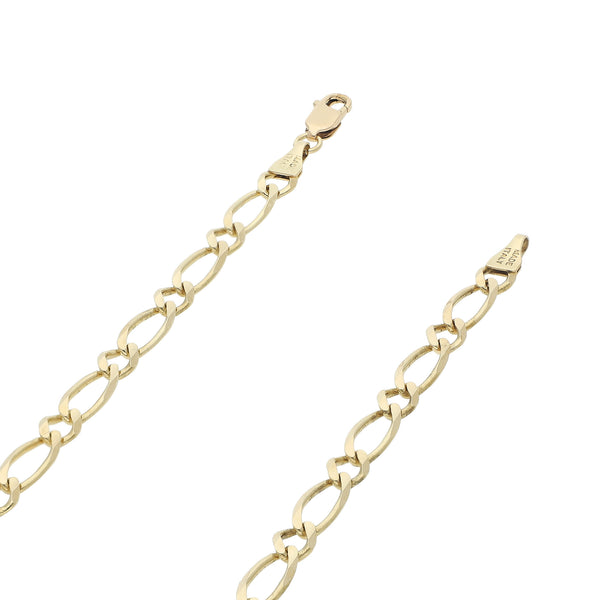 Collar eslabón uno por uno en oro amarillo 14 kilates.