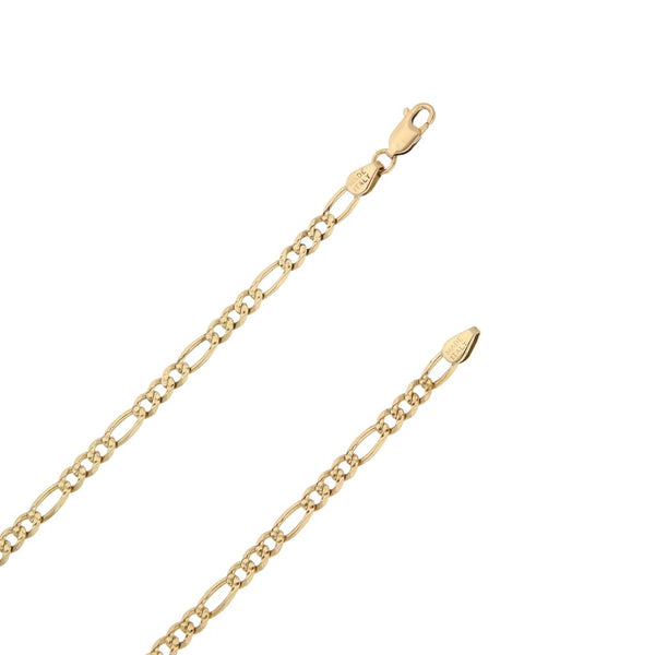 Collar de tres eslabones por uno en oro amarillo 14 kilates.
