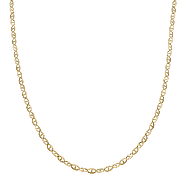 Collar eslabón nudo marino en oro amarillo 14 kilates.
