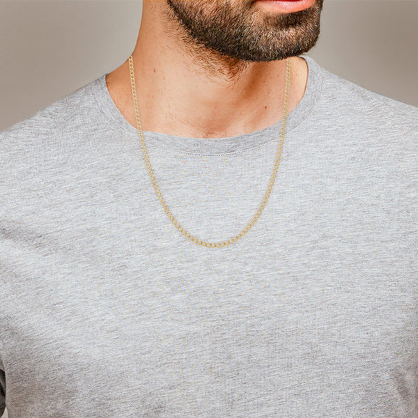 Collar eslabón encontrado en oro amarillo 14 kilates.