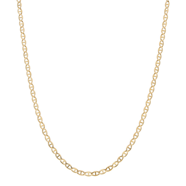 Collar eslabón nudo marino en oro amarillo 14 kilates.