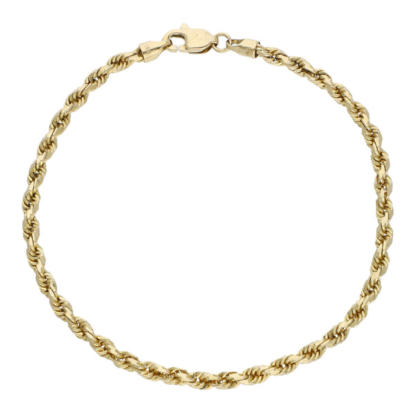 Pulsera eslabón torzal en oro amarillo 14 kilates.