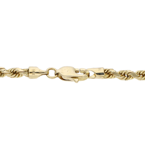 Pulsera eslabón torzal en oro amarillo 14 kilates.