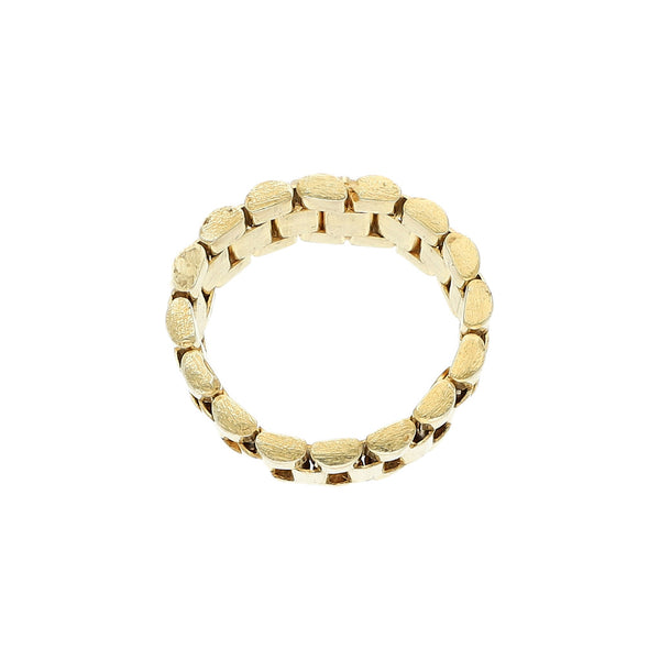 Argolla articulada en oro amarillo 14 kilates.