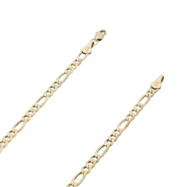 Collar de tres eslabones por uno en oro amarillo 14 kilates.