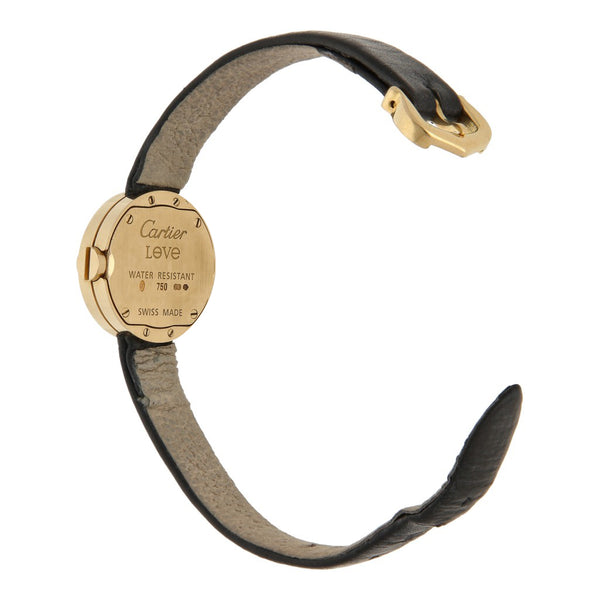 Reloj Cartier para dama modelo Love caja y broche en oro amarillo 18 kilates.