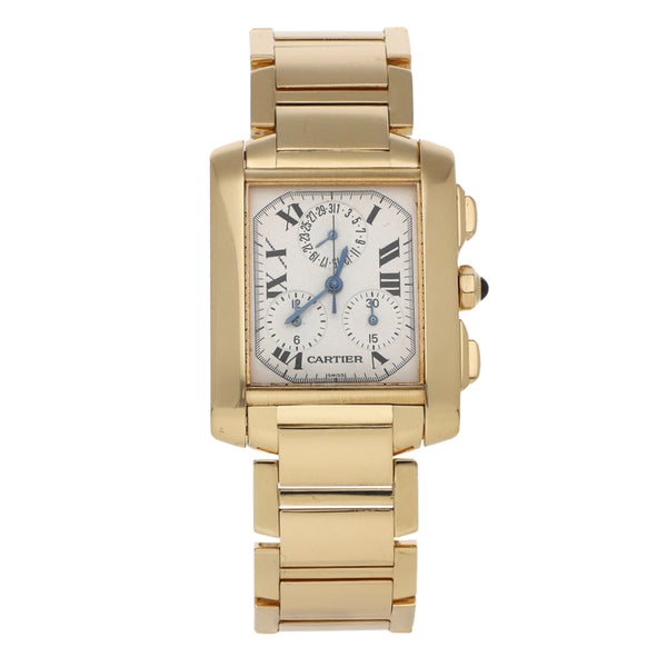 Reloj Cartier para caballero/unisex modelo Tank Française en oro amarillo 18 kilates.