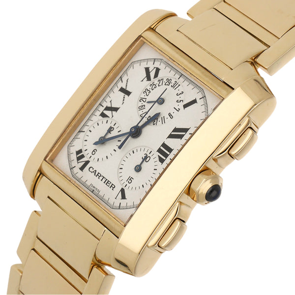 Reloj Cartier para caballero/unisex modelo Tank Française en oro amarillo 18 kilates.