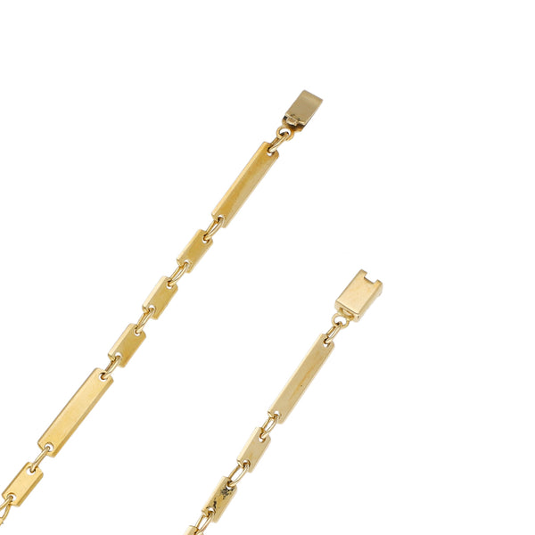Collar eslabón articulado en oro amarillo 14 kilates.