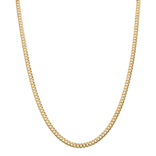 Collar eslabón barbado en oro amarillo 14 kilates.