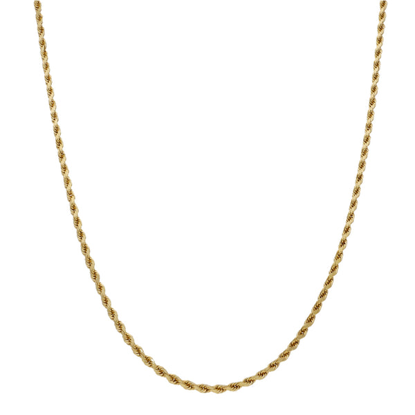 Collar eslabón torzal en oro amarillo 14 kilates.