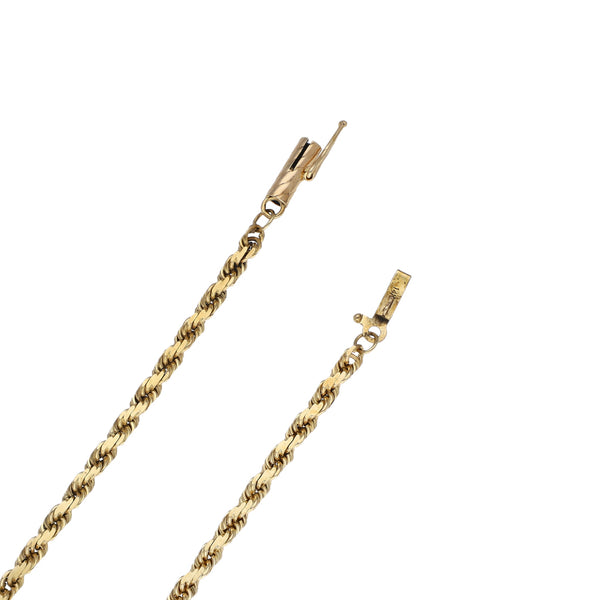 Collar eslabón torzal en oro amarillo 14 kilates.
