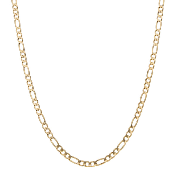 Collar de tres eslabones por uno en oro amarillo 14 kilates.