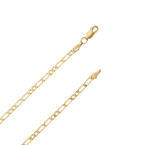 Collar de dos eslabones por dos en oro amarillo 14 kilates.