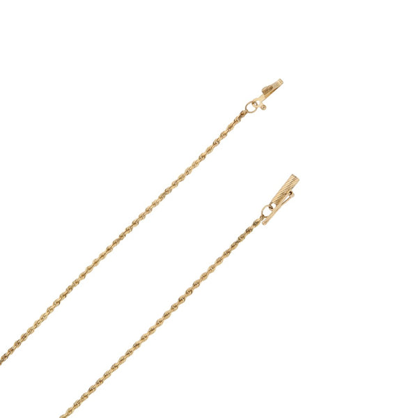 Collar eslabón torzal en oro amarillo 14 kilates.