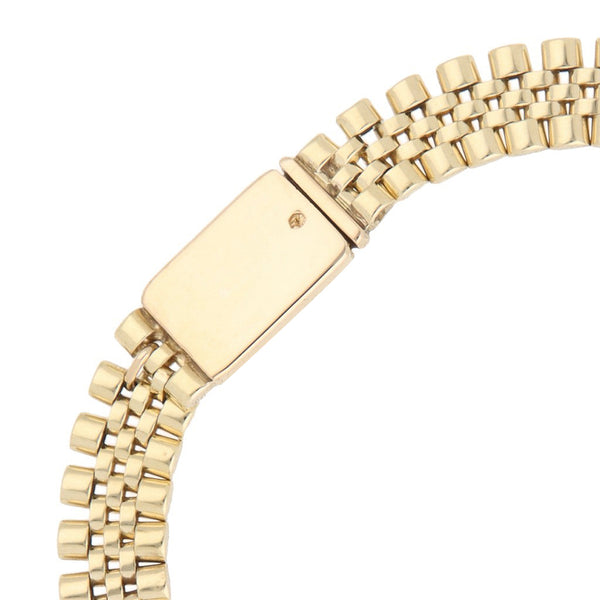 Pulsera eslabón articulado en oro amarillo 14 kilates.