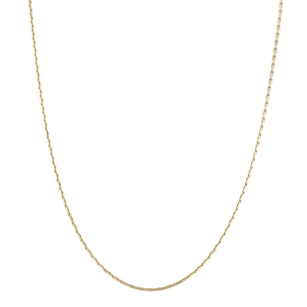 Collar eslabón cruzado en oro amarillo 14 kilates.