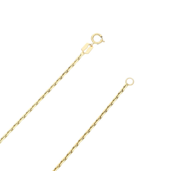 Collar eslabón cruzado en oro amarillo 14 kilates.