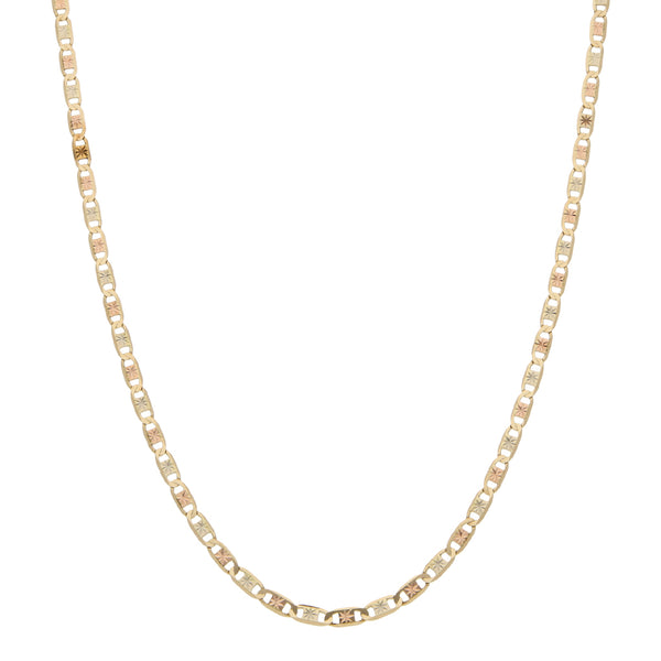 Collar eslabón nudo marino en oro amarillo 14 kilates.