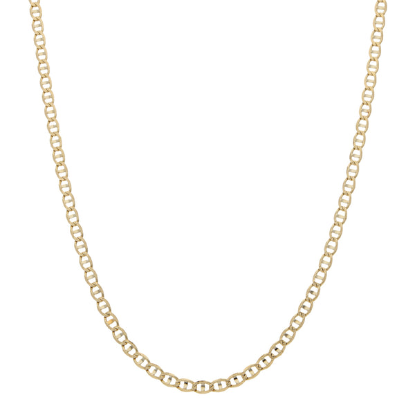 Collar eslabón nudo marino en oro amarillo 14 kilates.
