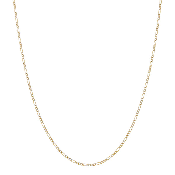 Collar de tres eslabones por uno platinados en oro amarillo 14 kilates.