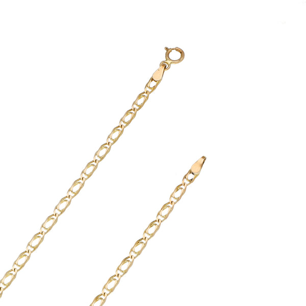 Collar eslabón nudo egipcio en oro amarillo 14 kilates.