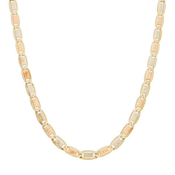 Collar eslabón nudo marino en oro amarillo 14 kilates.