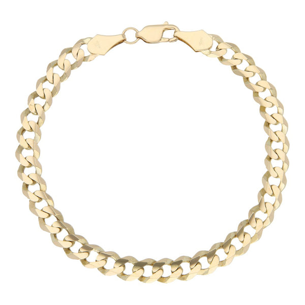 Pulsera eslabón encontrado en oro amarillo 14 kilates.