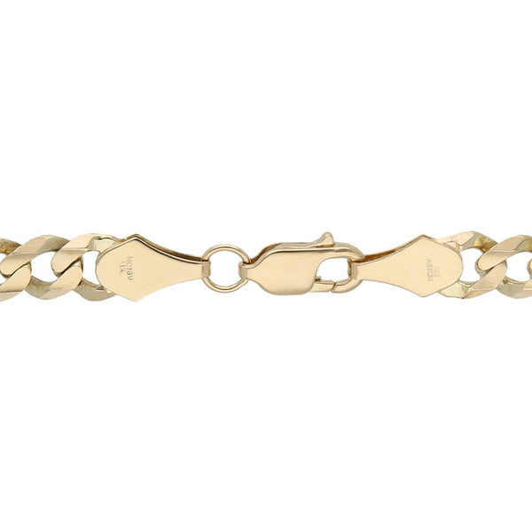 Pulsera eslabón encontrado en oro amarillo 14 kilates.
