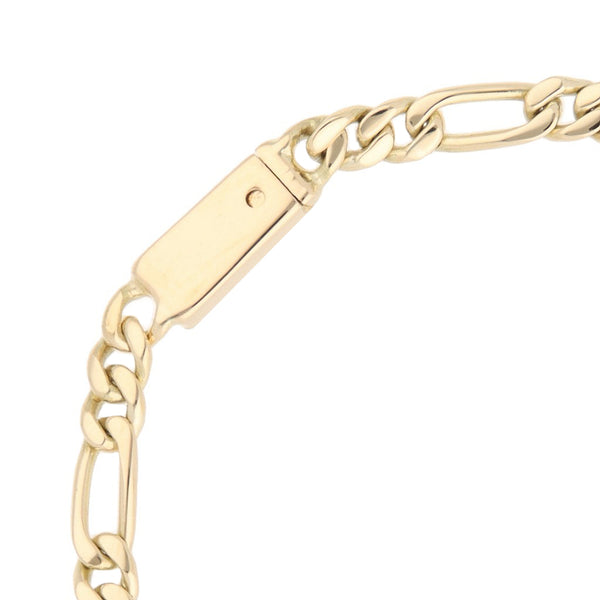 Pulsera de tres eslabones por uno en oro amarillo 14 kilates.