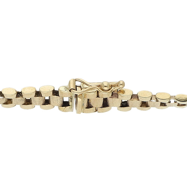 Pulsera eslabón articulado en oro amarillo 14 kilates.