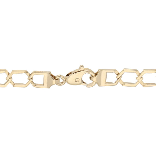 Pulsera eslabón encontrado en oro amarillo 14 kilates.